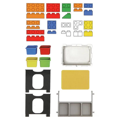 Little Story - 3-in-1 Blocks Activity Table - Grey