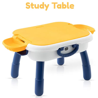 Little Story 4 In 1 Block Activity Table with Blocks - Blue