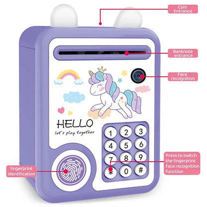 Little Story - Cute Piggy Bank with Fingerprint Lock And Music