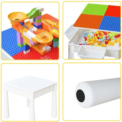 Little Story - 4 In 1 Activity And Block Table With 350 Blocks - Extra Large