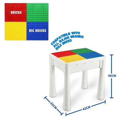 Little Story - 4 In 1 Activity And Block Table With 50 Blocks - Large