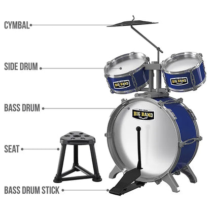 Little Story - Kids Drum Set Musical Instrument with Stool
