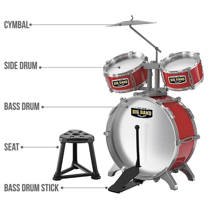 Little Story - Kids Drum Set Musical Instrument with Stool