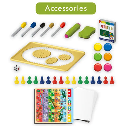 Little Story - Magnetic Drawing Board - 46pcs - Green