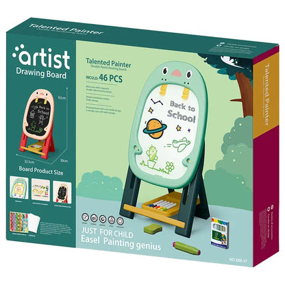 Little Story - Magnetic Drawing Board - 46pcs - Green