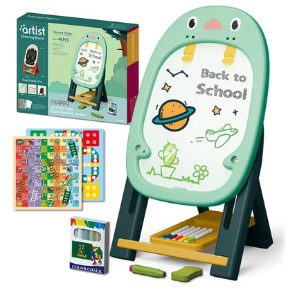 Little Story - Magnetic Drawing Board - 46pcs - Green