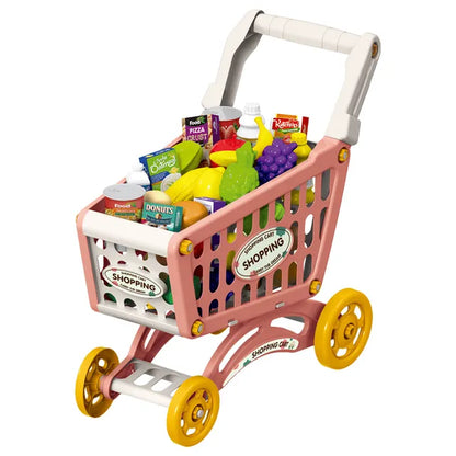 Little Story - Market Shopping Cart Toy Set - 56pcs