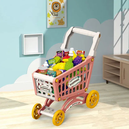 Little Story - Market Shopping Cart Toy Set - 56pcs