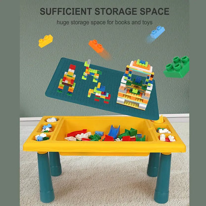 Little Story - Blocks 4 In 1 Activity Table With Stool - Green