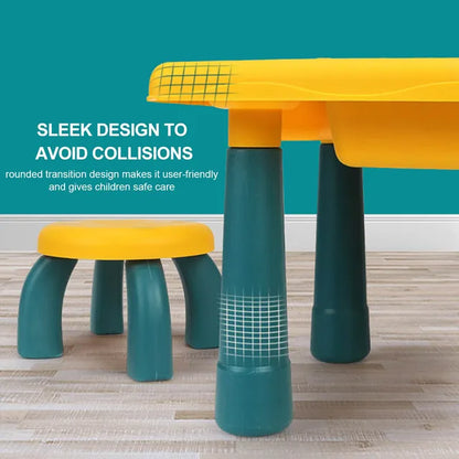 Little Story - Blocks 4 In 1 Activity Table With Stool - Green
