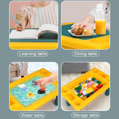 Little Story - Blocks 4 In 1 Activity Table With Stool - Green
