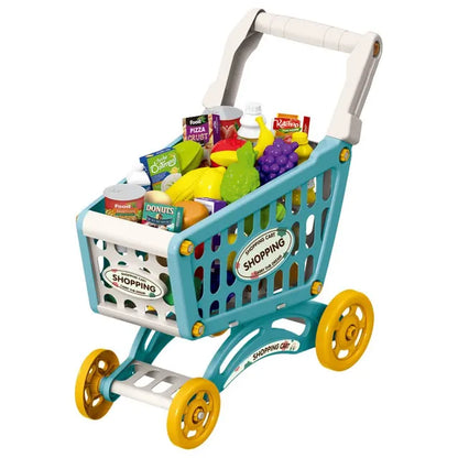 Little Story - Market Shopping Cart Toy Set - 56pcs