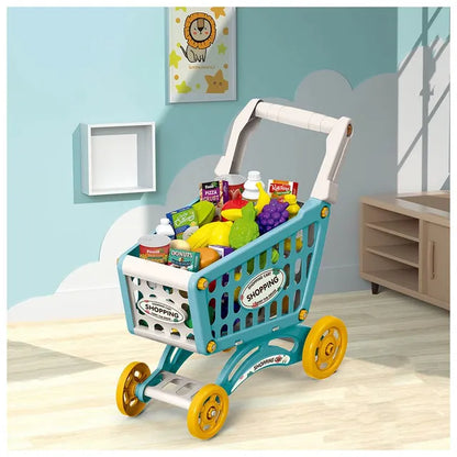 Little Story - Market Shopping Cart Toy Set - 56pcs
