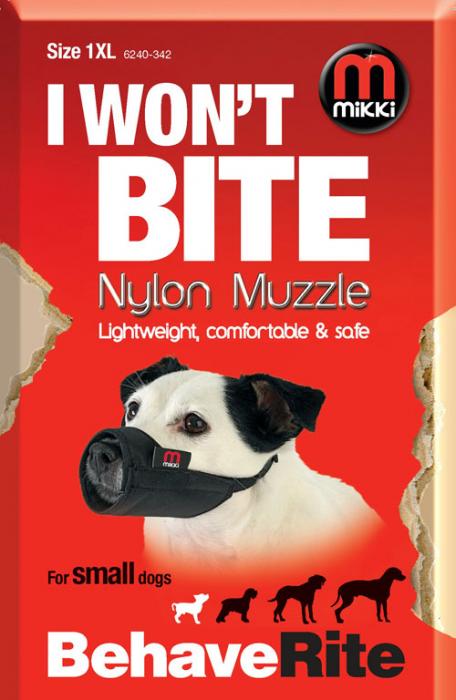 Mikki Behaverite Nylon Dog Muzzle Size 1 XL