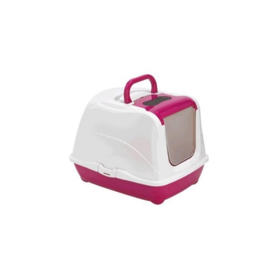 Moderna Flip Cat Large Closed Toilet Litter Box C230 Dark Pink