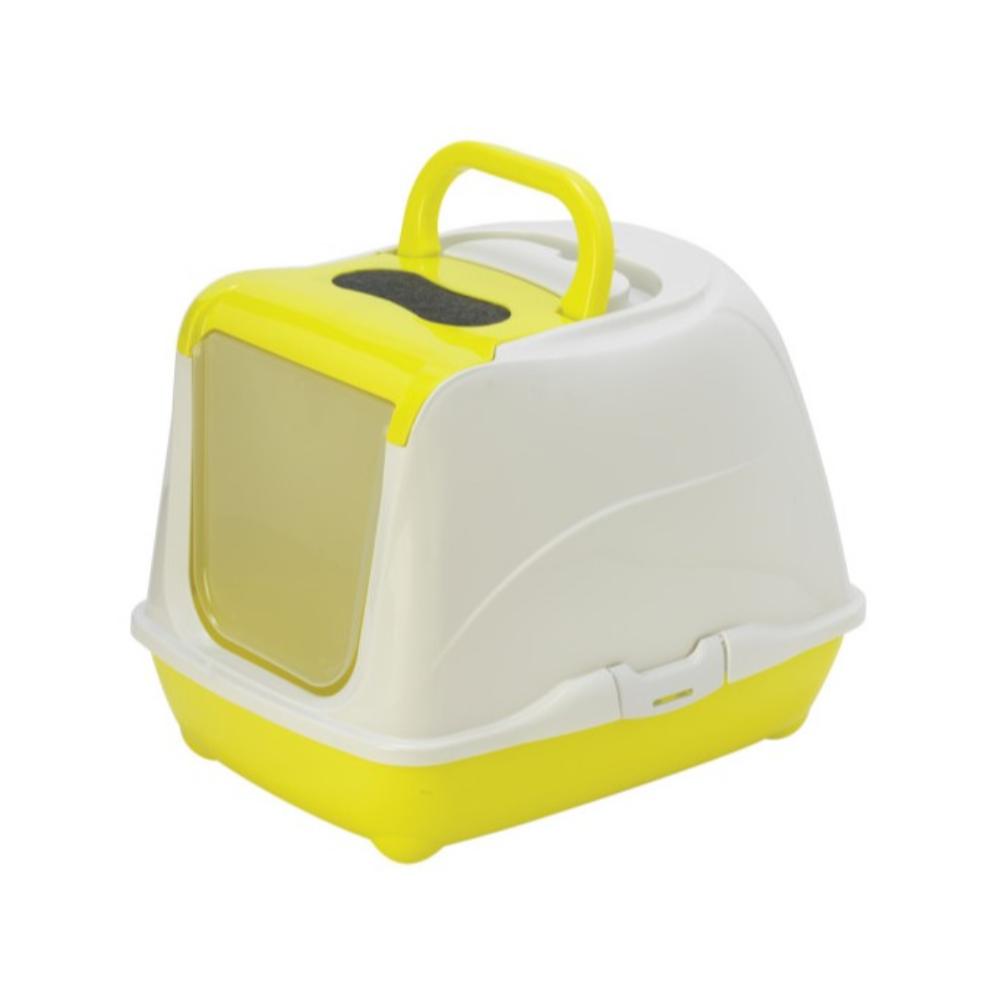 Moderna Flip Cat Large - Closed Litter Box, W.Odor Filter, Lemon