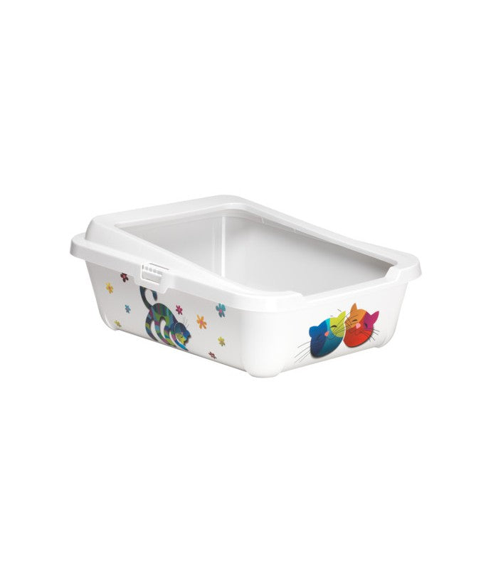 Moderna Hercules Friends Forever 50cm Toilet Litter Tray With Rim To Hold Liner White