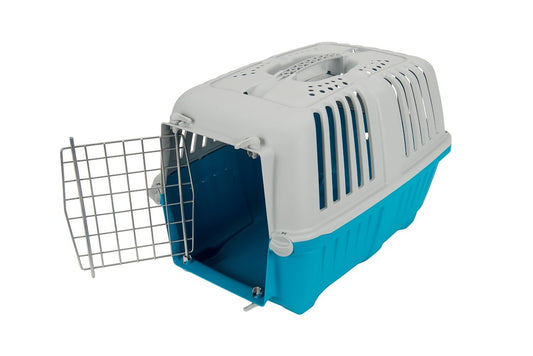 MPS2 Pratiko 1 Metal Baby Blue Colour Cats and Pets Tavel Carrier Cage Small 48x31.5x33cm