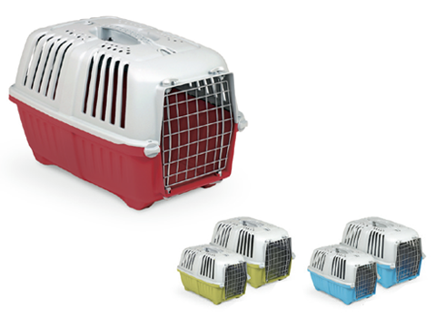 MPS2 Pratiko 2 Metal Rose Red Colour Pets Travel Carrier Cage Medium 55x36x36cm