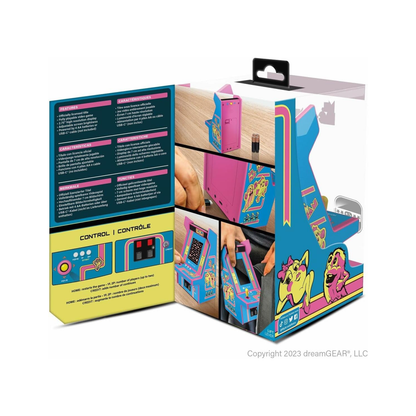 My Arcade Micro Player 6.7" Ms. Pac-Man Portable Retro Arcade - Pink & Blue