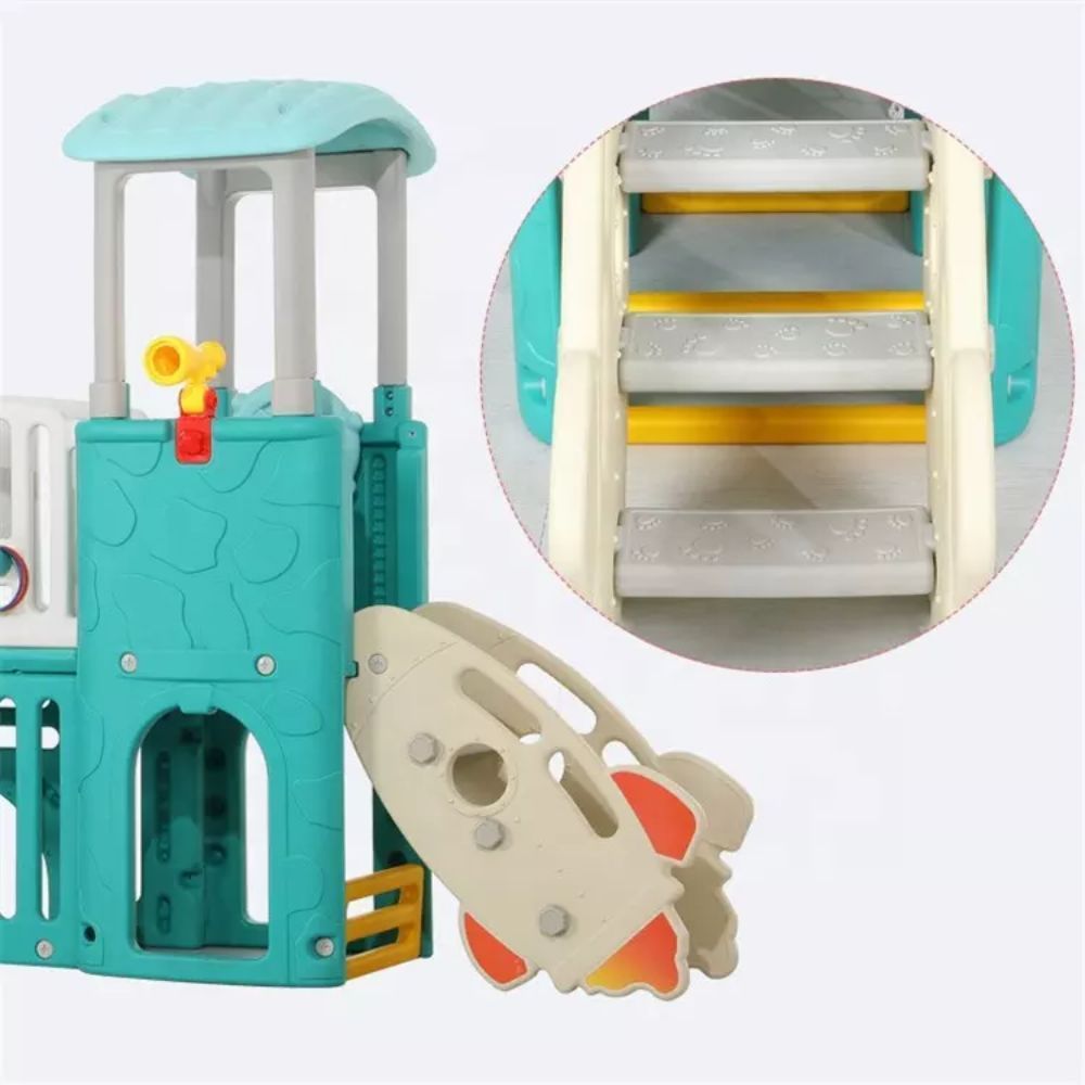 MYTS Indoor and outdoor Multiplay Airplane Activity Tower with 2 slides for kids