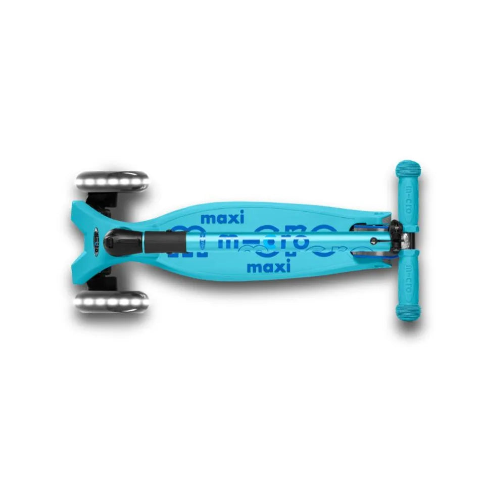 Micro - Maxi Deluxe Foldable Scooter LED - Bright Blue