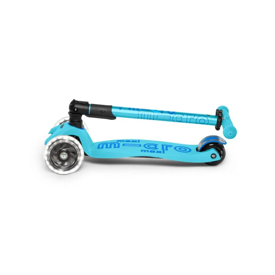 Micro - Maxi Deluxe Foldable Scooter LED - Bright Blue