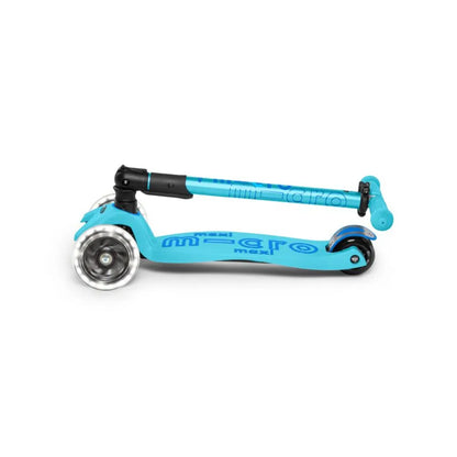 Micro - Maxi Deluxe Foldable Scooter LED - Bright Blue