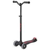 Micro - Maxi Deluxe Pro LED Manual Scooter - Black/Red