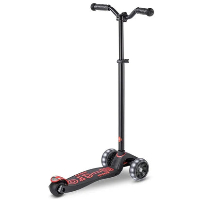 Micro - Maxi Deluxe Pro LED Manual Scooter - Black/Red