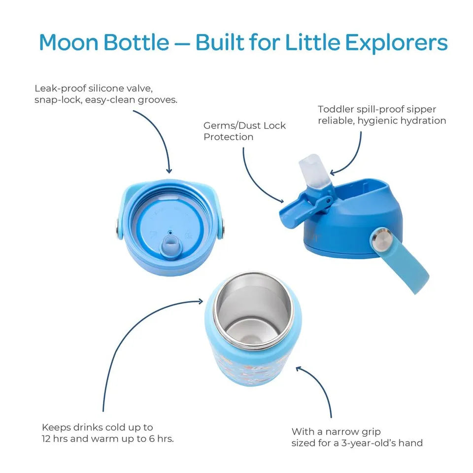 MOON Kids Insulated Water Bottle –  Space Adventure