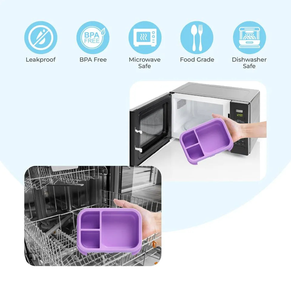 Moon - Kids Lunch Box Set With Insulated Bottle & Carry Bag With Strap - Mermaid