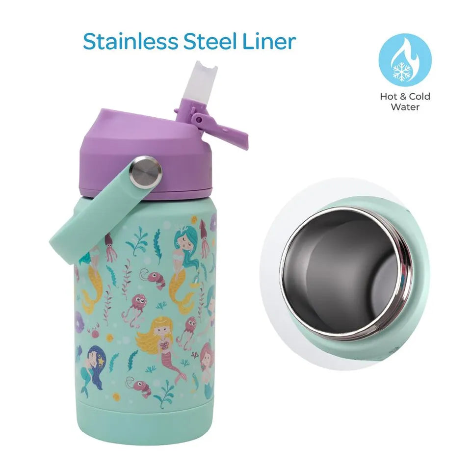 Moon - Kids Lunch Box Set With Insulated Bottle & Carry Bag With Strap - Mermaid