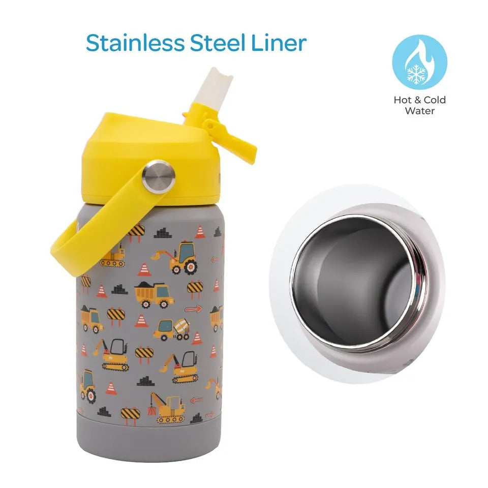 Moon - Kids Lunch Box Set With Insulated Bottle & Carry Bag With Strap - Vehicle