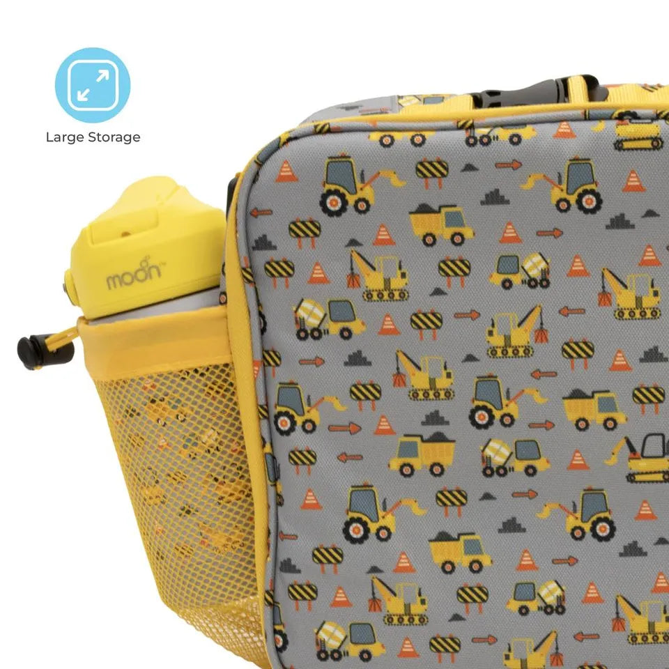 Moon - Kids Lunch Box Set With Insulated Bottle & Carry Bag With Strap - Vehicle