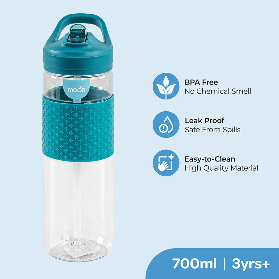 Moon - Sipper Bottle with Silicone Sleeve - 700ml - Blue