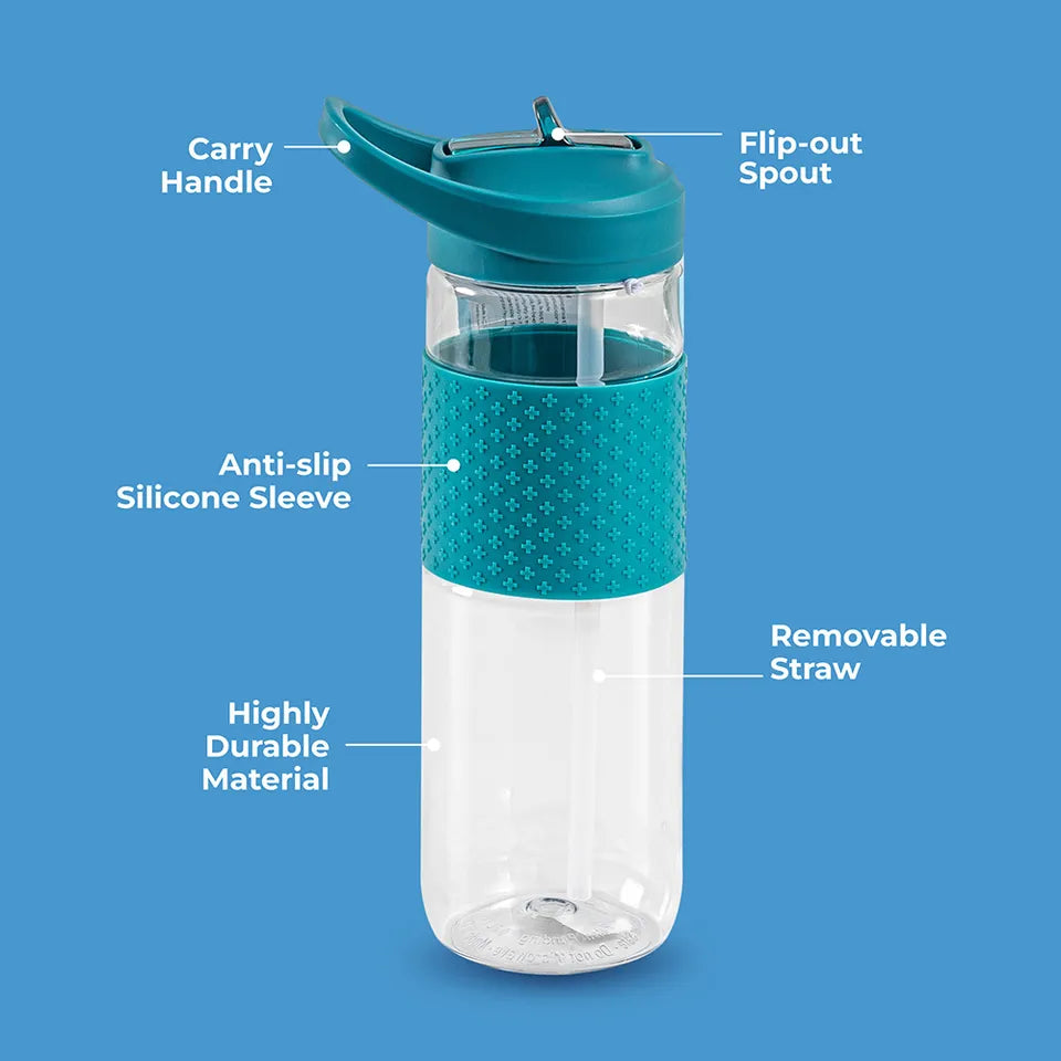 Moon - Sipper Bottle with Silicone Sleeve - 700ml - Blue