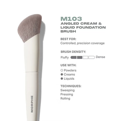 Morphe M103 Angled Cream & Liquid Foundation Brush