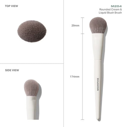 Morphe M204 Rounded Cream & Liquid Blush Brush