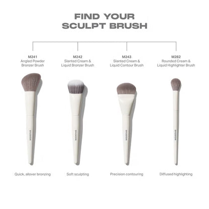 Morphe M242 Slanted Cream & Liquid Bronzer Brush
