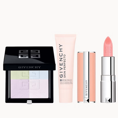 Givenchy Prisme Libre Pressed 4-Colour Pressed Powder & Skin Perfecto Fluid UV SPF Protector Bundle