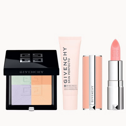 Givenchy Prisme Libre Pressed 4-Colour Pressed Powder & Skin Perfecto Fluid UV SPF Protector Bundle