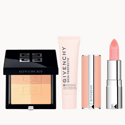 Givenchy Prisme Libre Pressed 4-Colour Pressed Powder & Skin Perfecto Fluid UV SPF Protector Bundle