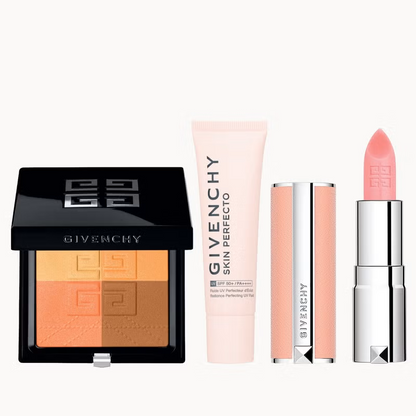 Givenchy Prisme Libre Pressed 4-Colour Pressed Powder & Skin Perfecto Fluid UV SPF Protector Bundle