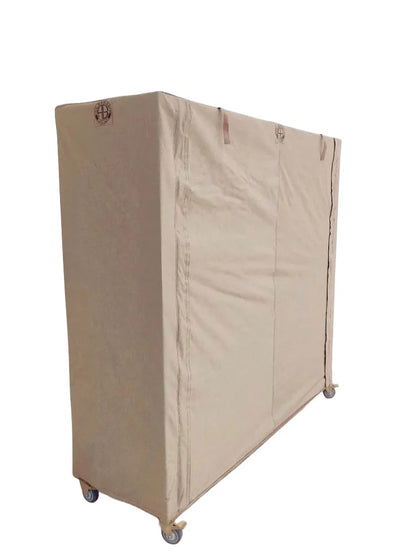 Folding Camping Storage Shelves with Wheels Large Capacity Storage Cabinet