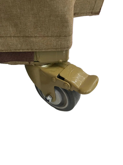 Folding Camping Storage Shelves with Wheels Large Capacity Storage Cabinet