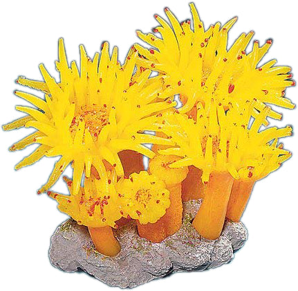Nature's Image Tubastrea Faulkneri Yellow & Orange Sun Polyp Coral Replica 5.0x3.75x3.0"