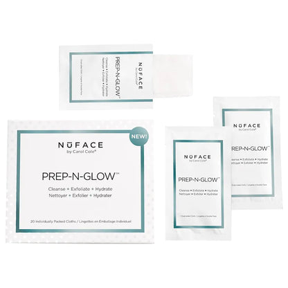 Nuface Prep-N-Glow Cleansing Cloth, Pack of 20