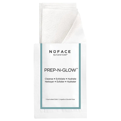 Nuface Prep-N-Glow Cleansing Cloth, Pack of 20