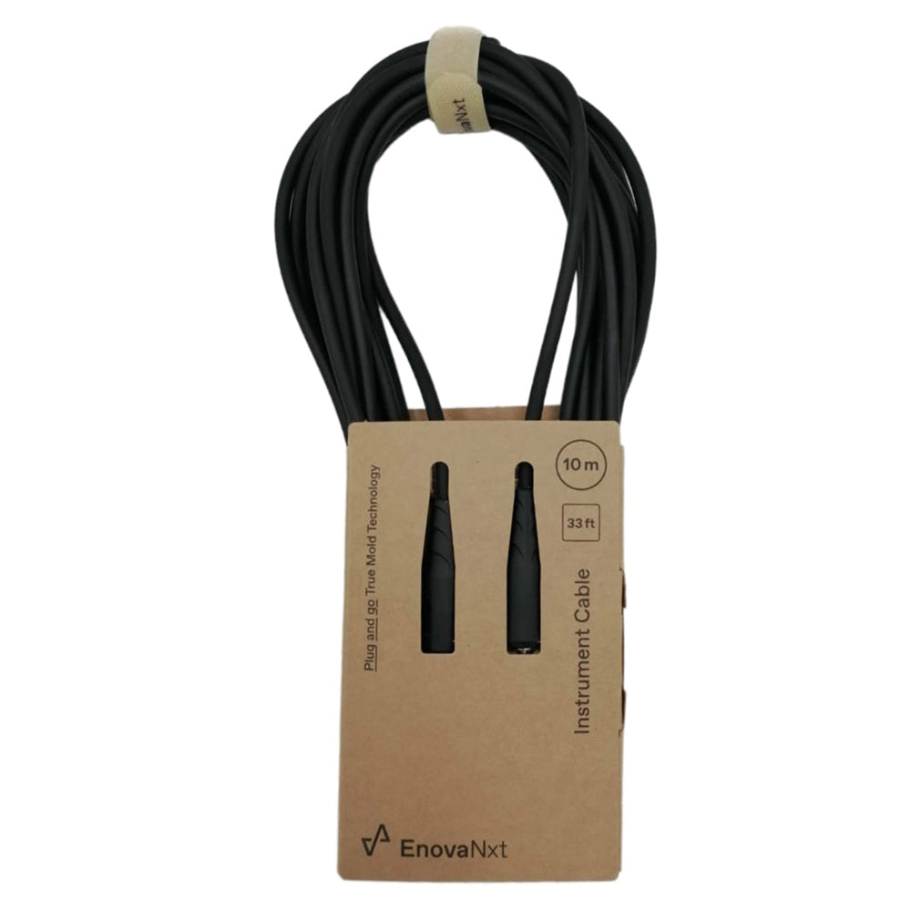 Enova 10 Meters 1/4" Plug 2-Pole, Jack To Jack Instrument Cable with True Mold Technology
